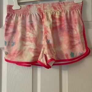 Zelos shorts size medium pink tie-dye